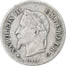 France, 20 Centimes, Napoléon III, 1867, Strasbourg, Argent, TTB, Gadoury:309