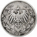 ALEMANIA - IMPERIO, 1/2 Mark, 1907, Muldenhütten, Plata, BC+, KM:17