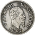 Italien, Vittorio Emanuele II, 50 Centesimi, 1867, Milan, Silber, SS, KM:14.1