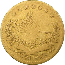 Turkije, Abdul Aziz, 25 Kurush, 1870, Qustantiniyah, Goud, FR, KM:694