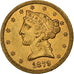 Verenigde Staten, $5, Half Eagle, Coronet Head, 1879, San Francisco, Goud, ZF+