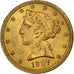 Estados Unidos, $5, Half Eagle, Coronet Head, 1907, Philadelphia, Oro, EBC+