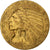 Stati Uniti, $5, Half Eagle, Indian Head, 1908, Philadelphia, Oro, BB+, KM:129