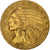 Stati Uniti, $5, Half Eagle, Indian Head, 1908, Philadelphia, Oro, BB+, KM:129