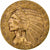 Stati Uniti, $5, Half Eagle, Indian Head, 1909, Philadelphia, Oro, BB+, KM:129