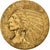 United States, $5, Half Eagle, Indian Head, 1910, Philadelphia, Gold, AU(50-53)