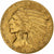 Verenigde Staten, $5, Half Eagle, Indian Head, 1910, Philadelphia, Goud, ZF+