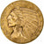 United States, $5, Half Eagle, Indian Head, 1910, Denver, Gold, AU(50-53)