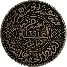 Morocco, Yusuf, Rial, 10 Dirhams, 1912/AH1331, bi-Bariz, Silver, VF(30-35)