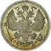 Russie, Nicholas II, 15 Kopeks, 1912, Saint-Pétersbourg, Argent, SUP+, KM:21a.2