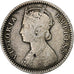 INDIA-BRITISH, Victoria, 1/4 Rupee, 1877, Bombay, Silver, VF(20-25), KM:490