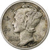 États-Unis, Dime, Mercury Dime, 1919, Philadelphie, Argent, TTB, KM:140