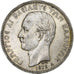 Grecia, George I, 5 Drachmai, 1876, Paris, Plata, MBC, KM:46