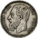 Belgia, Leopold II, 5 Francs, 5 Frank, 1872, Srebro, VF(20-25), KM:24