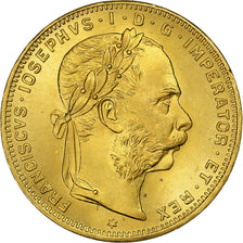 Austria, Franz Joseph I, 8 Florins-20 Francs, 1892, Vienna, Restrike, Gold