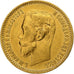 Rússia, Nicholas II, 5 Roubles, 1900, St. Petersburg, Dourado, AU(50-53), KM:62