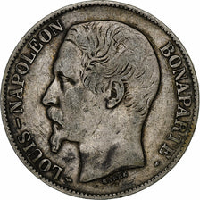 France, Louis-Napoléon Bonaparte, 5 Francs, 1852, Paris, Silver, VF(20-25)