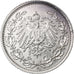 GERMANY - EMPIRE, 1/2 Mark, 1906, Berlin, Silber, SS, KM:17