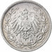 GERMANIA - IMPERO, 1/2 Mark, 1907, Berlin, Argento, MB+, KM:17