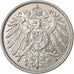 NIEMCY - IMPERIUM, Wilhelm II, Mark, 1914, Muldenhütten, Srebro, MS(63), KM:14