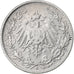 ALEMANIA - IMPERIO, 1/2 Mark, 1908, Hambourg, Plata, BC+, KM:17