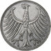 GERMANIA - REPUBBLICA FEDERALE, 5 Mark, 1957, Stuttgart, Argento, BB+, KM:112.1