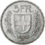 Suiza, 5 Francs, 1933, Bern, Plata, MBC, KM:40