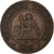 FRENCH INDO-CHINA, Cent, 1889, Paris, Bronze, S, Lecompte:41, KM:1