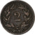 Svizzera, 2 Rappen, 1851, Paris, Bronzo, BB