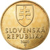 Eslovaquia, Koruna, 2002, Bronce chapado en acero, FDC, KM:12