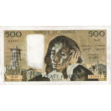 France, 500 Francs, Pascal, 1970-01-08, D.19, EF(40-45)