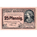 Alemania, Geldern Stadt, 25 Pfennig, 1919-11-03, EBC+