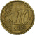 Grécia, 10 Euro Cent, 2009, Athens, VF(20-25), Latão, KM:211