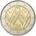 France, 2 Euro, 2014, Journée Mondiale Contre le Sida, MS(63), Bi-Metallic