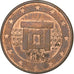 Malta, 5 Euro Cent, 2008, Paris, Aço Cromado a Cobre, EF(40-45), KM:127