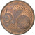 Malta, 5 Euro Cent, 2008, Paris, Aço Cromado a Cobre, EF(40-45), KM:127