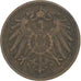 GERMANY - EMPIRE, Wilhelm II, Pfennig, 1893, Berlin, Kupfer, SGE+, KM:10