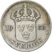 Sweden, Gustaf V, 25 Öre, 1938, Silver, EF(40-45), KM:785