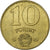 Ungheria, 10 Forint, 1989, Alluminio-bronzo, BB+, KM:636