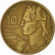 Iugoslavia, 10 Dinara, 1955, Alluminio-bronzo, BB, KM:33