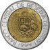 Peru, 2 Nuevos Soles, 1994, Bimetaliczny, EF(40-45), KM:313