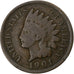 États-Unis, Cent, Indian Head Cent, 1901, Philadelphie, Bronze, TB, KM:90a