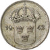 Schweden, Gustaf V, 10 Öre, 1942, Silber, SS, KM:780