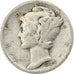 Estados Unidos da América, Dime, Mercury Dime, 1942, San Francisco, Prata