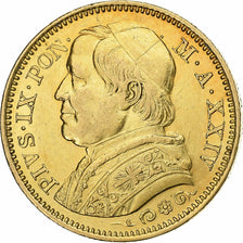 États italiens, PAPAL STATES, Pius IX, 20 Lire, 1869, Rome, Or, TTB+, KM:1382.4