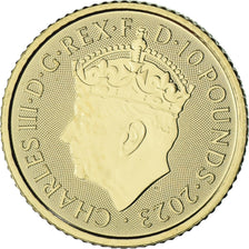 Gran Bretagna, 10 Pounds, 1/10 Oz, Coronation of King Charles III, 2023, British