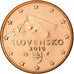 Slowakije, 5 Euro Cent, 2010, Kremnica, BU, FDC, Copper Plated Steel, KM:97