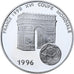 Benin, 1000 Francs CFA, World Cup France 1998, 1996, BE, Argent, FDC
