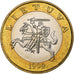 Lituania, 2 Litai, 1999, Bi-metallico, SPL+, KM:112