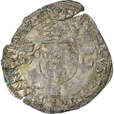 Frankreich, Henri II, Douzain aux croissants, 1549, Rouen, Billon, S